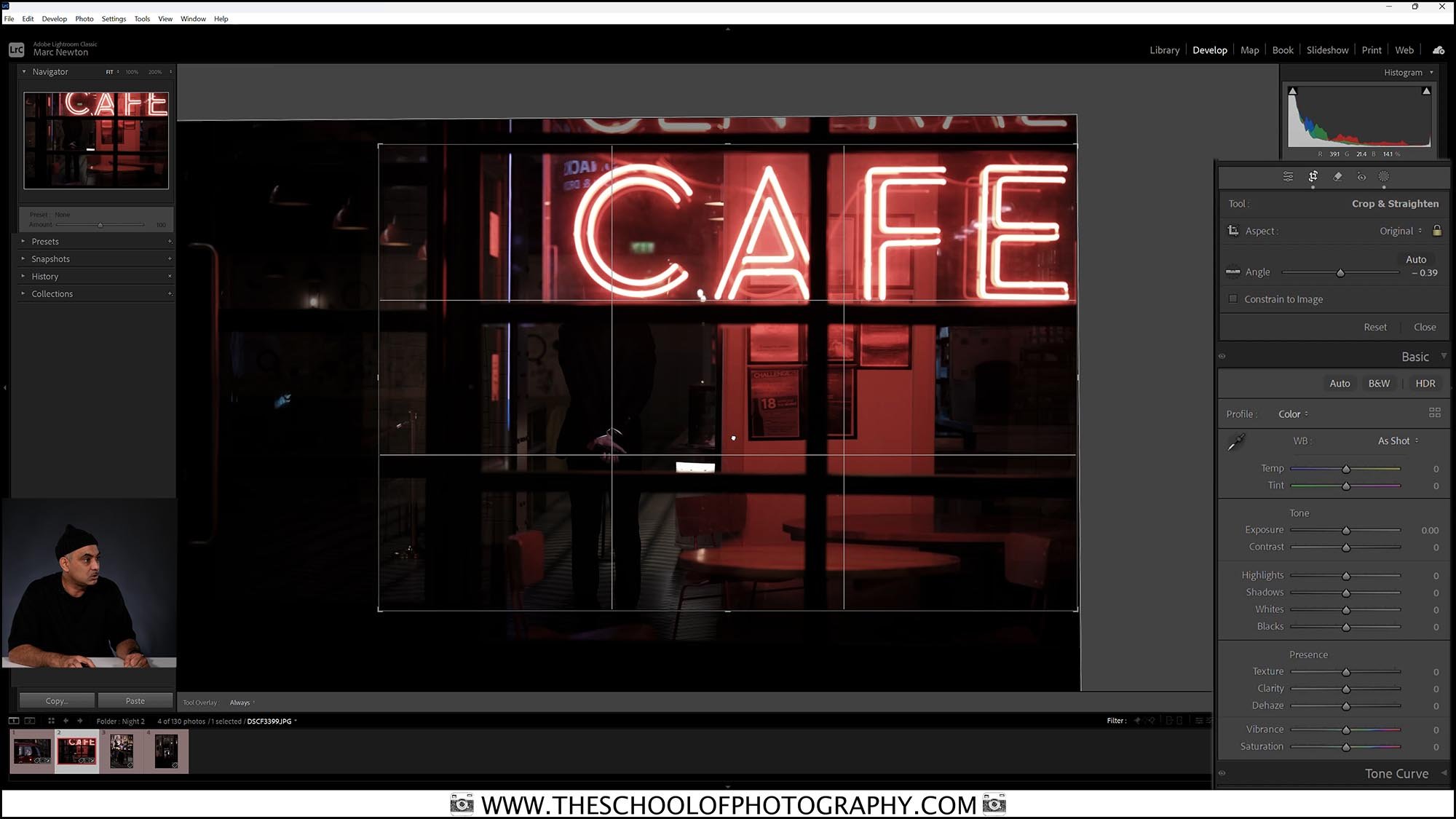 Editing night photography in Lightroom