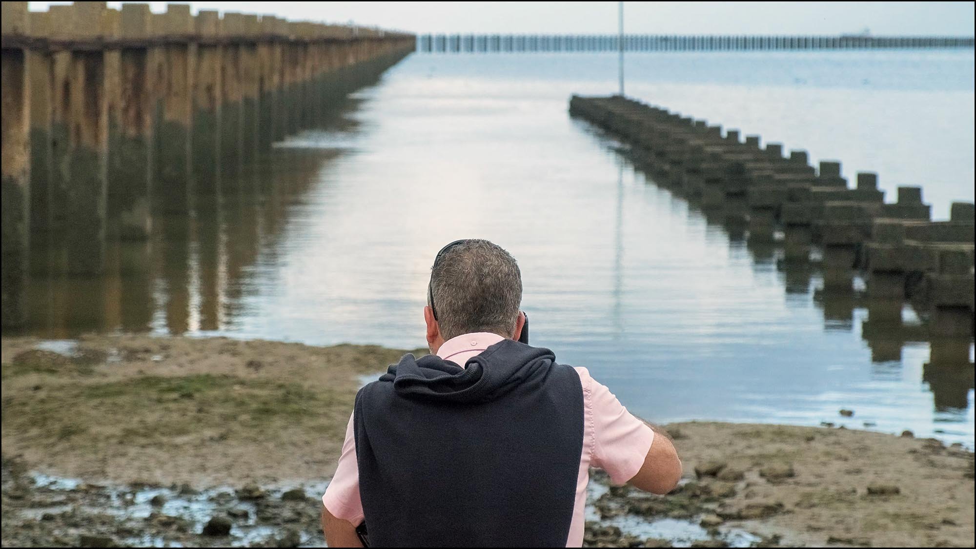 Marc taking picture of seascape